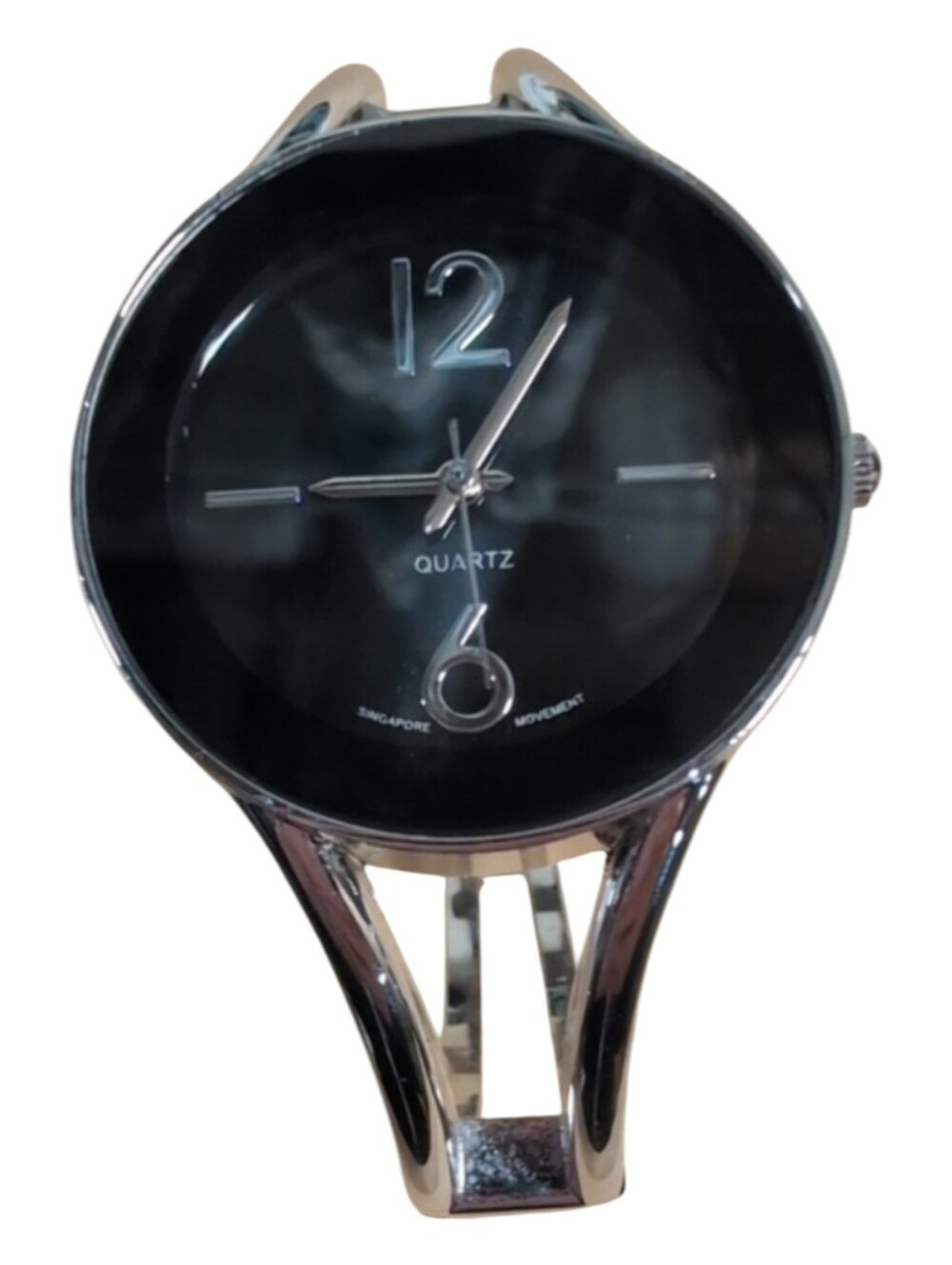 Geneva Black And Silver Bracelet Watch
